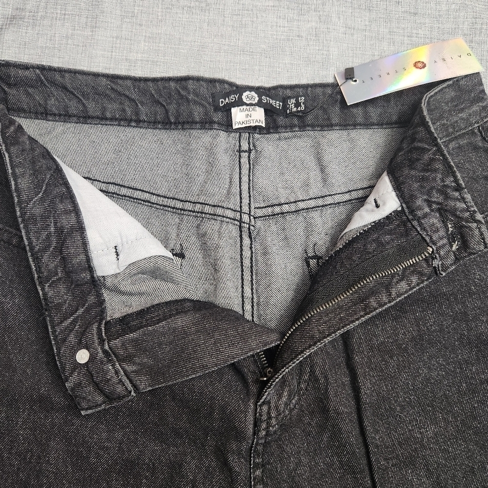 3/$25 Daisy Street high waisted black Denim jeans NWT size US L UK 12 - Picture 5 of 9